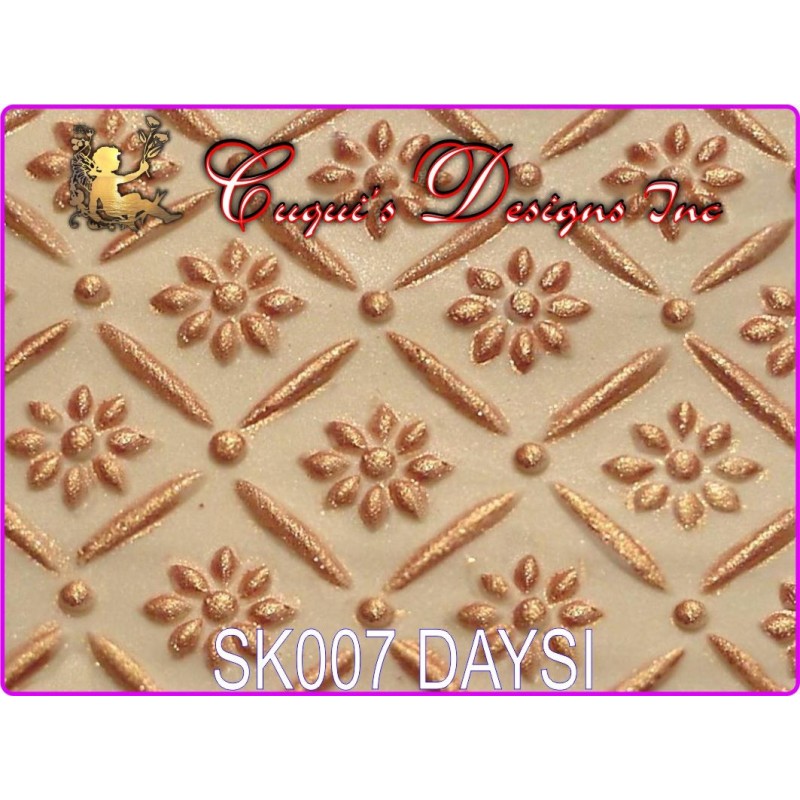 TEXTURED ROLLING PIN STICK - DAISY
